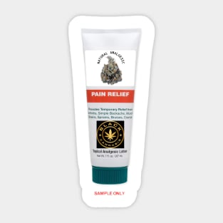 CANNABIS PAIN OINTMENT - BLACK CANNABIS Sticker